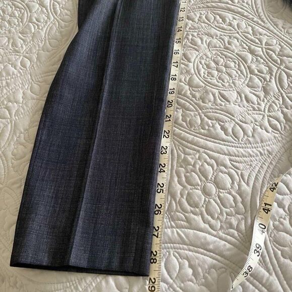 Lafayette148 NY ,Women's dark grey trousers with straight legs, wool, size 4 - Picture 7 of 12